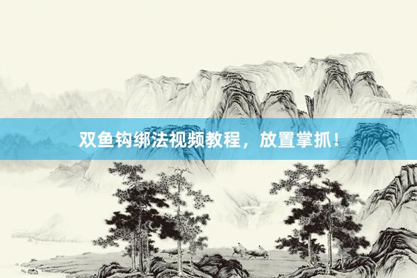 双鱼钩绑法视频教程，放置掌抓！